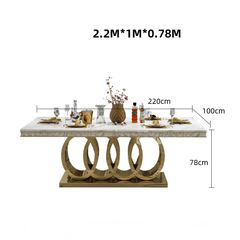 Bàn ăn mặt đá nhập khẩu cao cấp BA0163