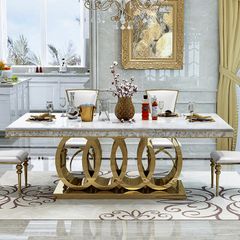 Bàn ăn mặt đá nhập khẩu cao cấp BA0163