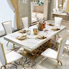 Bàn ăn mặt đá nhập khẩu cao cấp BA0163