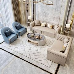 Bộ Sofa da bò tiếp xúc BSF198