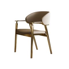 Ghế ăn chân inox vàng, bọc da microfiber GA052