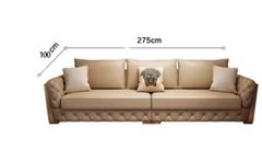 Bộ Sofa da bò màu xanh BSF188