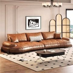 Bộ Sofa da nhập khẩu màu da bò BSF200