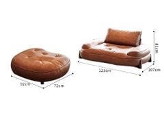 Bộ Sofa da nhập khẩu màu da bò BSF200