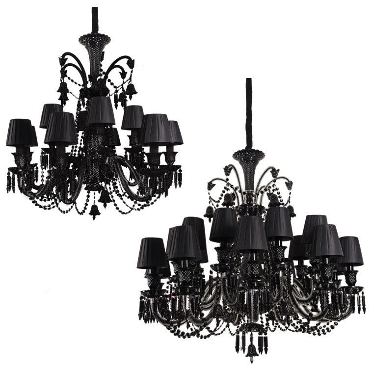 Đèn chùm pha Lê đen - KKDC9809T12