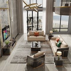 Bộ Sofa da nhập khẩu da bò BSF203