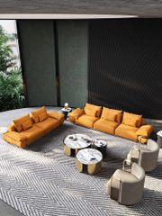 Bộ sofa da bò nhập khẩu BSF180