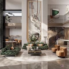 Bộ sofa da bò cao cấp nhập khẩu BSF181