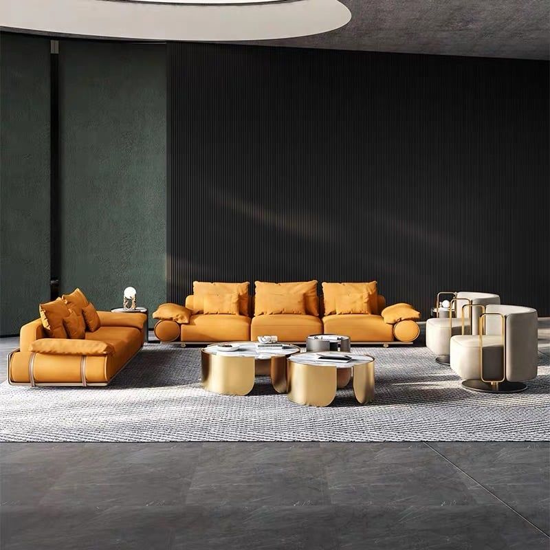 Bộ sofa da bò nhập khẩu BSF180