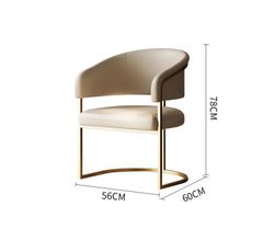 Ghế ăn bọc da công nghiệp, chân inox vàng GA0155