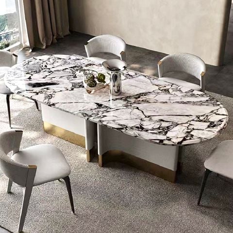 Bàn ăn mặt đá nhập khẩu cao cấp BA0168
