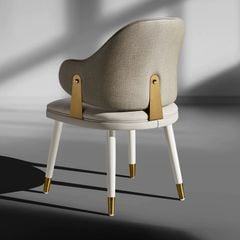 Ghế ăn bọc da Microfiber, chân gỗ sơn GA055