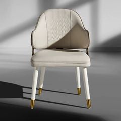 Ghế ăn bọc da Microfiber, chân gỗ sơn GA055