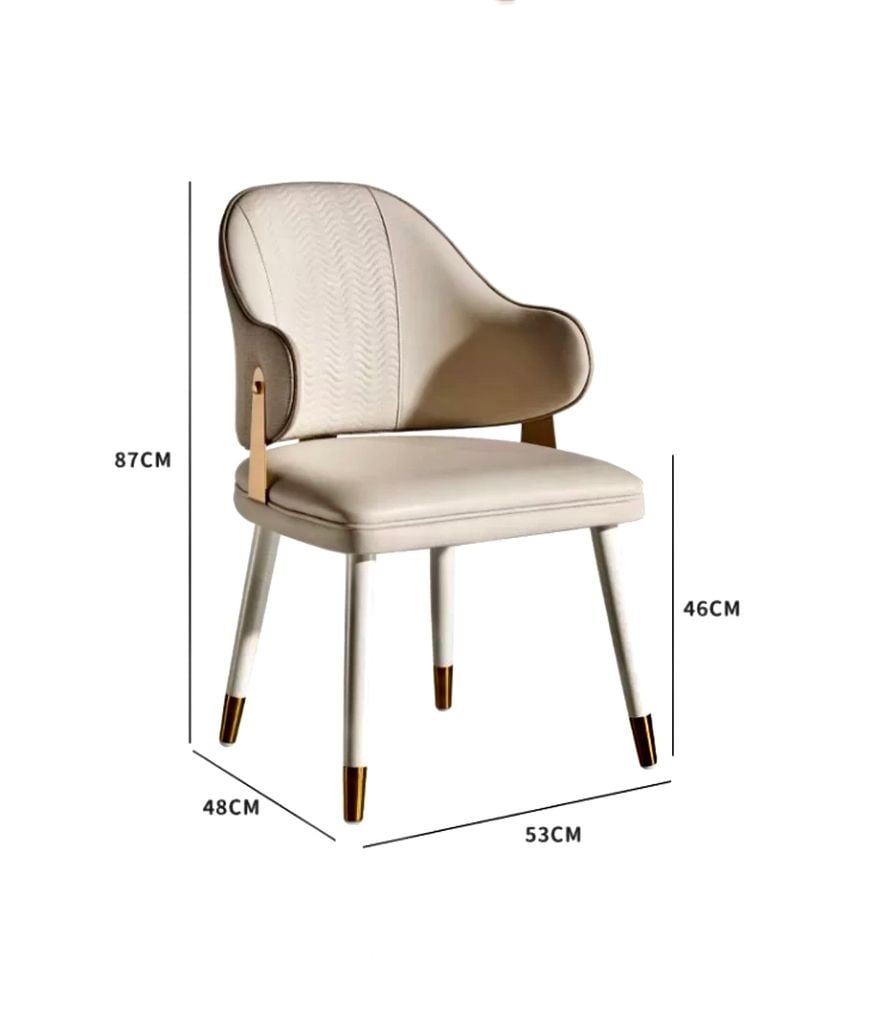 Ghế ăn bọc da Microfiber, chân gỗ sơn GA055