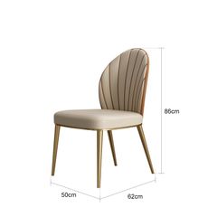 Ghế ăn inox mạ titan vàng bọc da công nghiệp cao cấp GA043