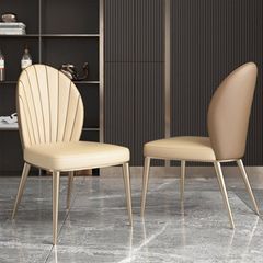 Ghế ăn inox mạ titan vàng bọc da công nghiệp cao cấp GA043