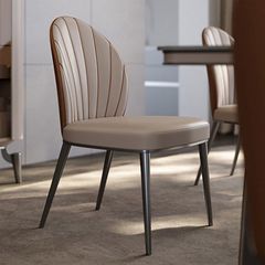 Ghế ăn inox mạ titan vàng bọc da công nghiệp cao cấp GA043