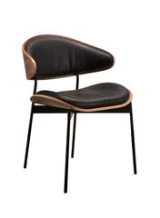 Ghế ăn bọc da Microfiber, chân thép sơn cacbon GA054