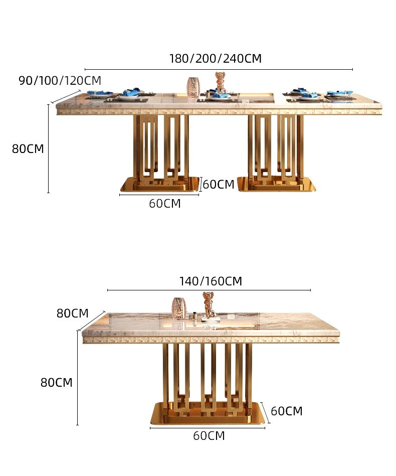  Bàn ăn nhập khẩu mặt đá marble BA0159 