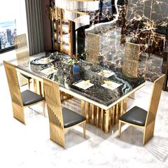 Bàn ăn nhập khẩu mặt đá marble BA0160