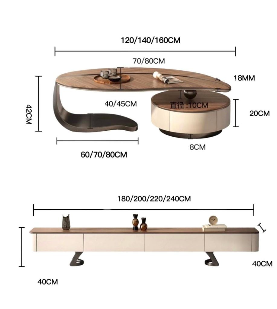 Bàn Sofa MBF169-Bàn Sofa Hình Chiếc Lá