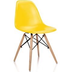 Ghế eames ORTYX-S433 ( mặt nhựa chân gỗ )