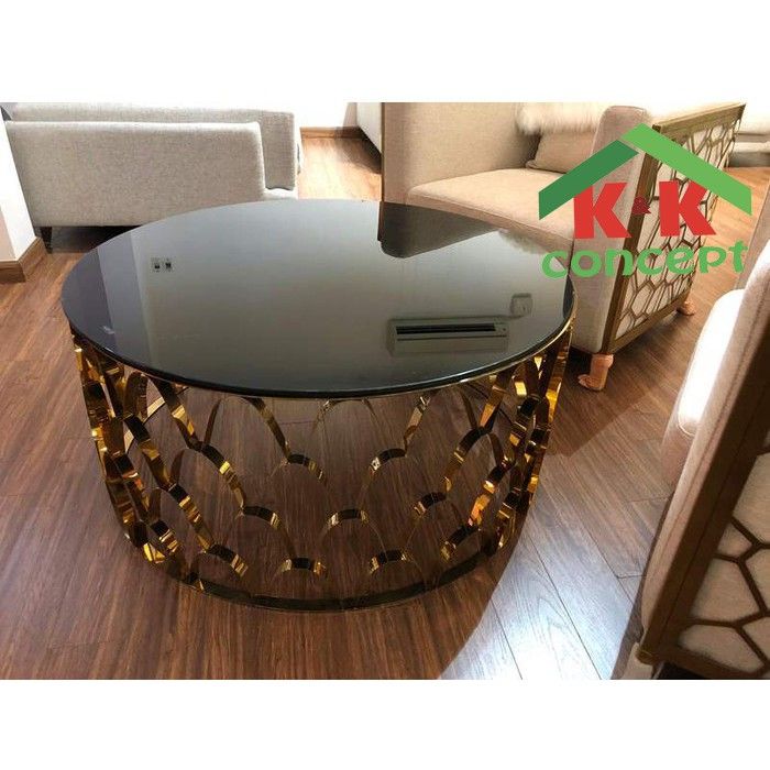 Bàn sofa inox vàng ORTC0002B