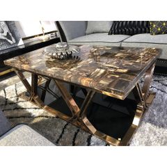 Bàn sofa inox vàng ORTC835