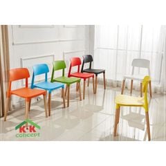 Ghế nhựa d8úc chân gỗ A15
