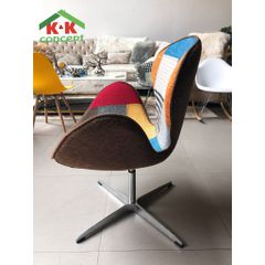 Ghế eames thổ cẩm cánh bướm A24