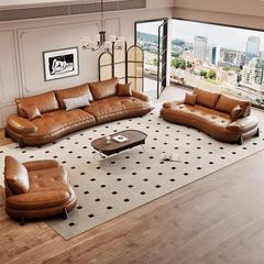 Bộ Sofa da nhập khẩu màu da bò BSF200