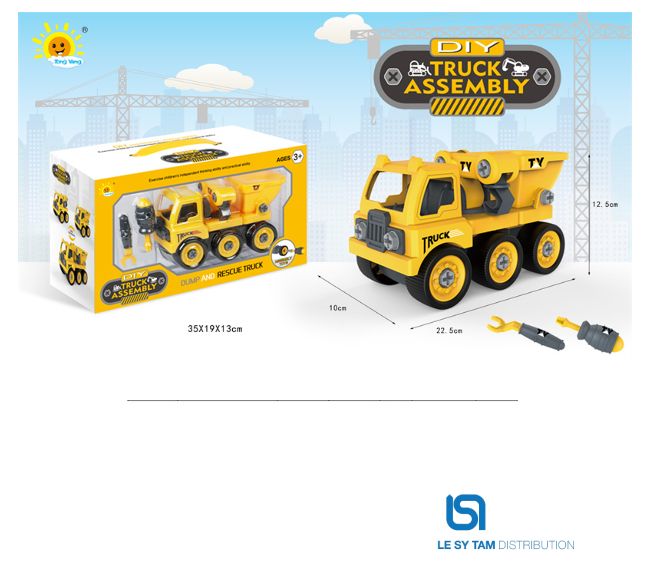  Xe công trình lắp ráp nhạc đèn 0592-1 