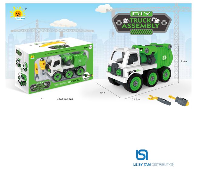  Xe công trình lắp ráp nhạc đèn 0592-2 