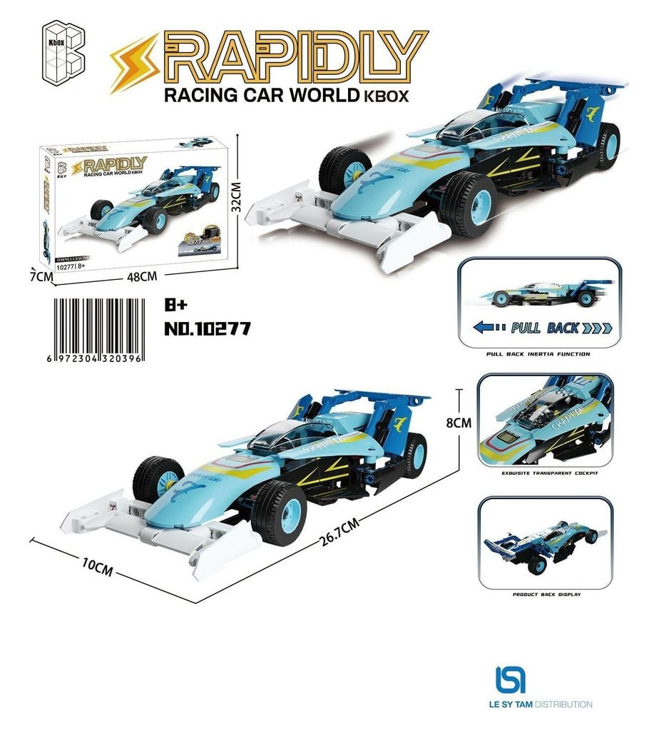  Hộp xếp hình xe đua 10277 
