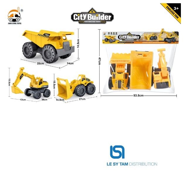  Túi 3 xe công trình 600B-15 