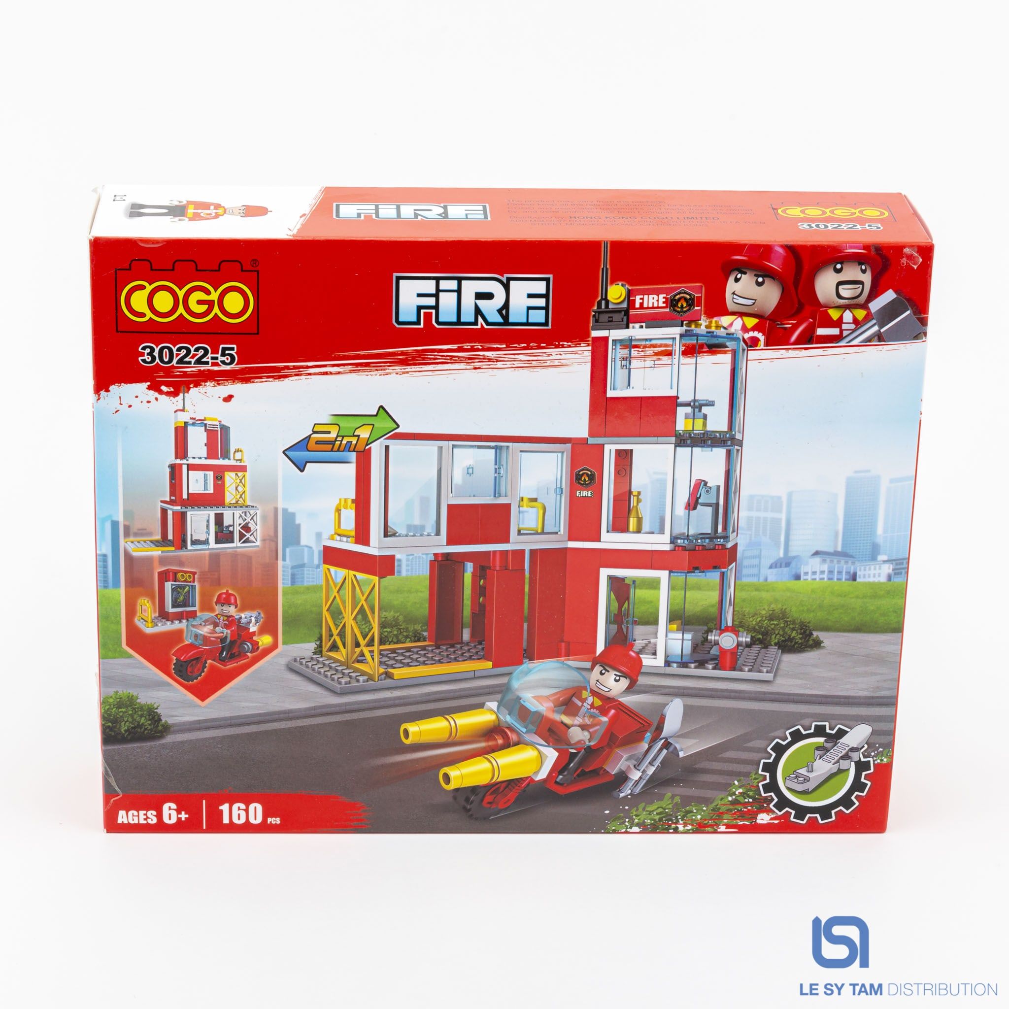  Hộp xếp hình xe cứu hỏa 3022-5 