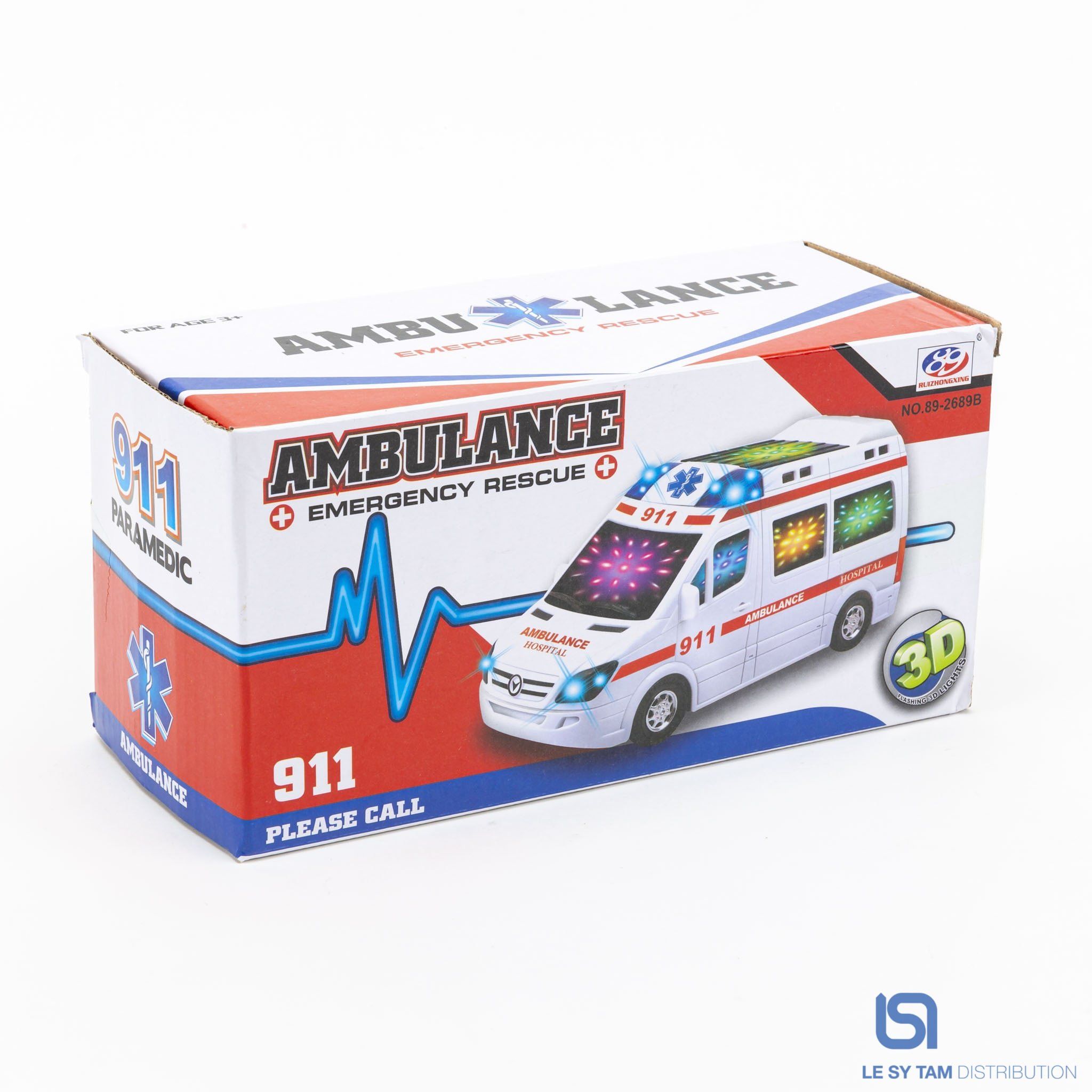  Hộp xe cứu thương nhạc đèn 89-2689 