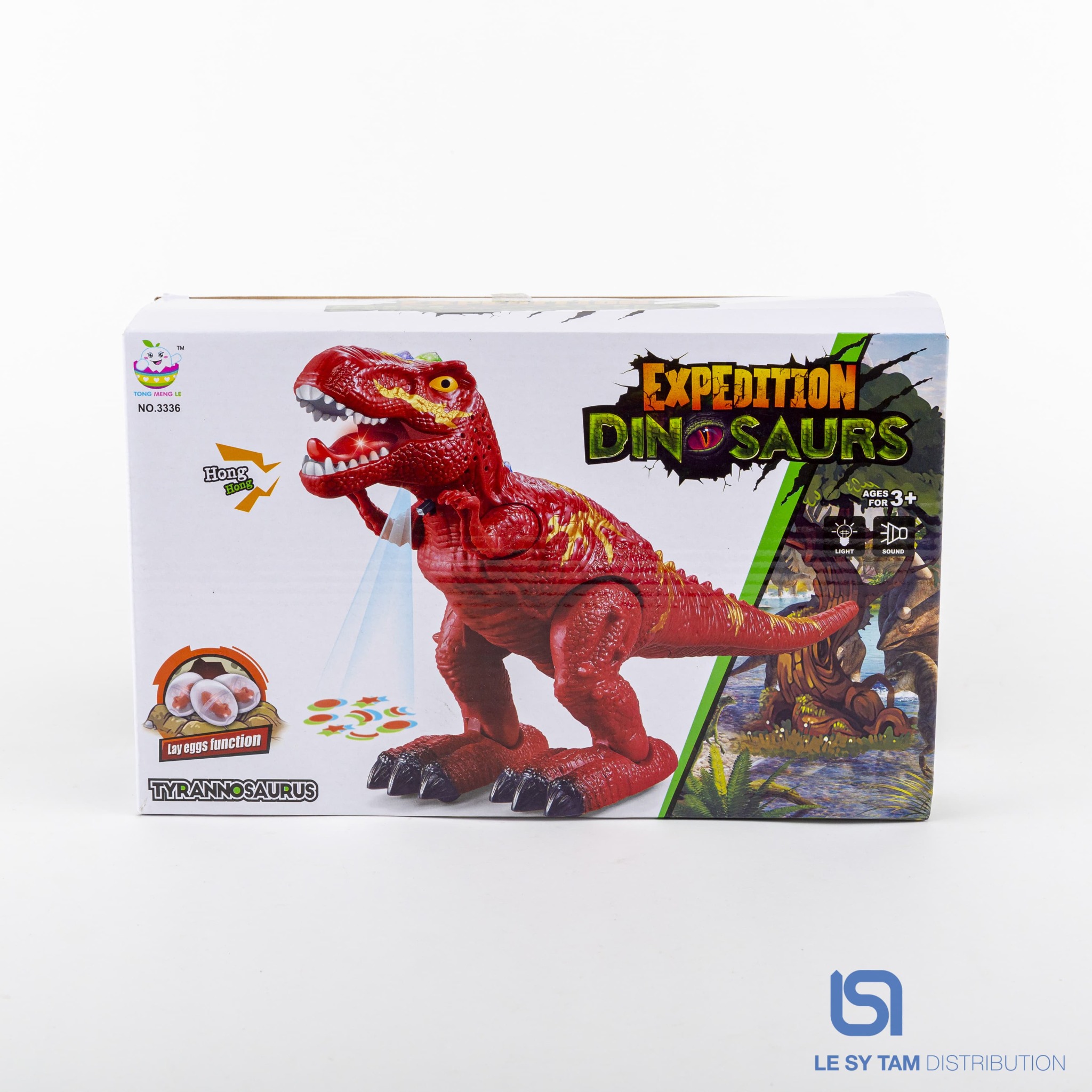 Tiranosaurio Rex Marrón Vapor Luces