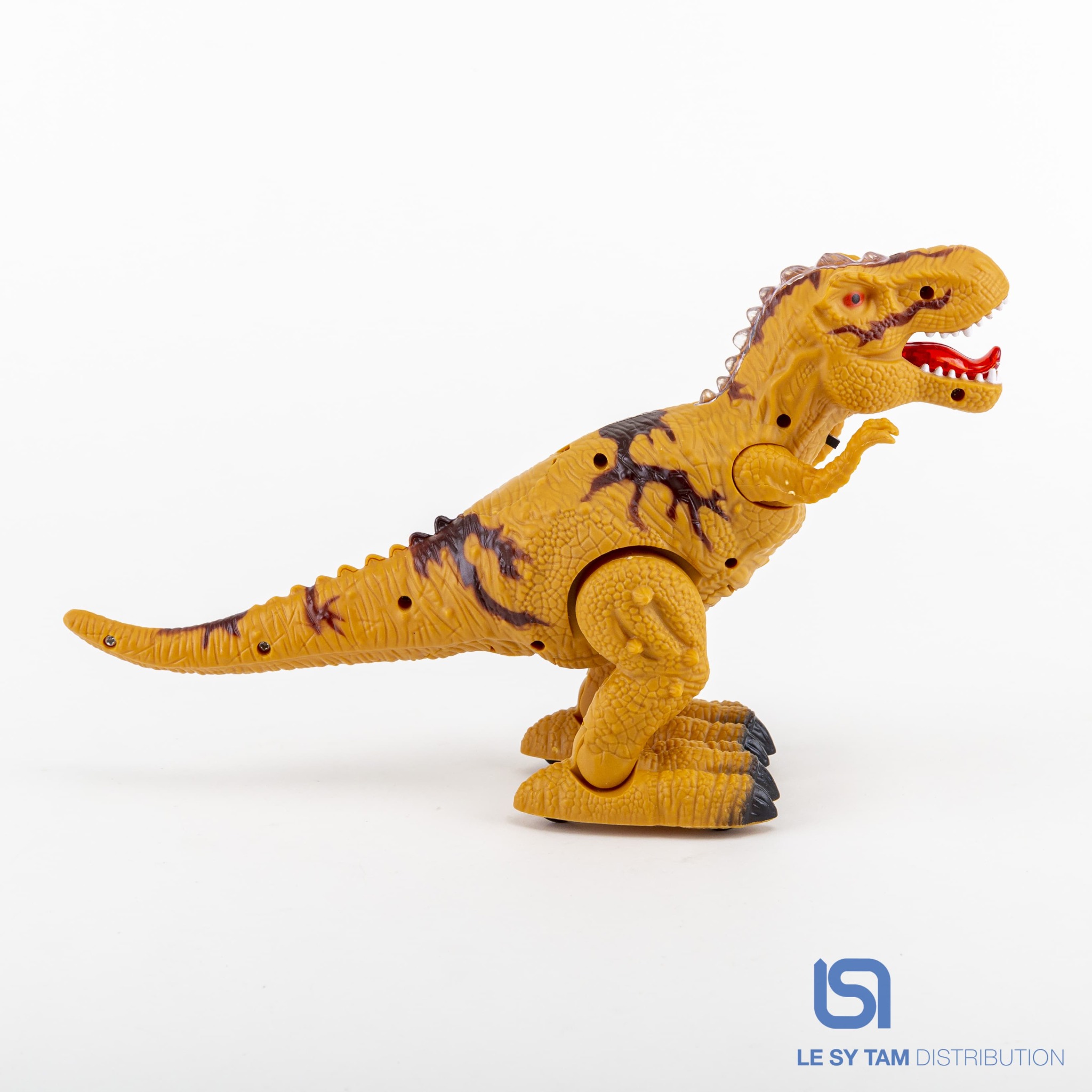 Tiranosaurio Rex Marrón Vapor Luces