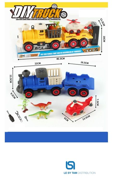  Xe lửa tải thú + máy bay ép kính 906-355 