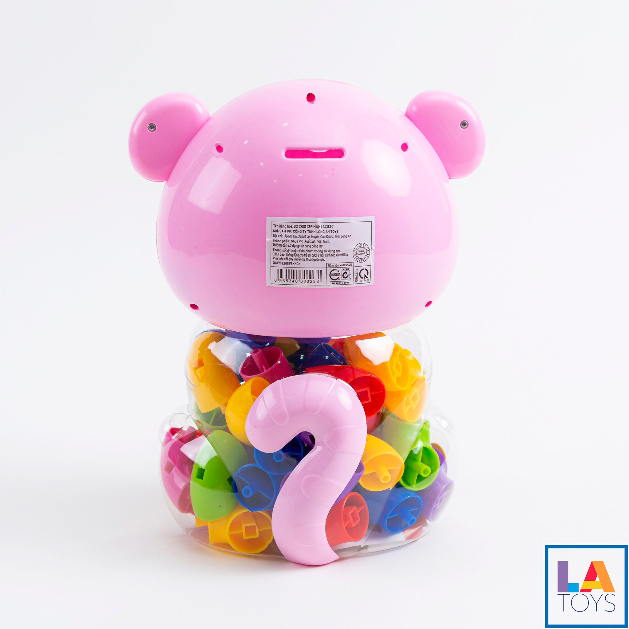  Hũ con thú lớn đựng đồ xếp hình 48 miếng LA4368-7 