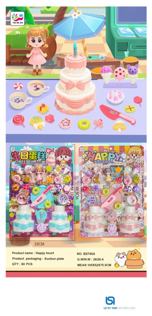  Vỉ bánh sinh nhật BX 740A 