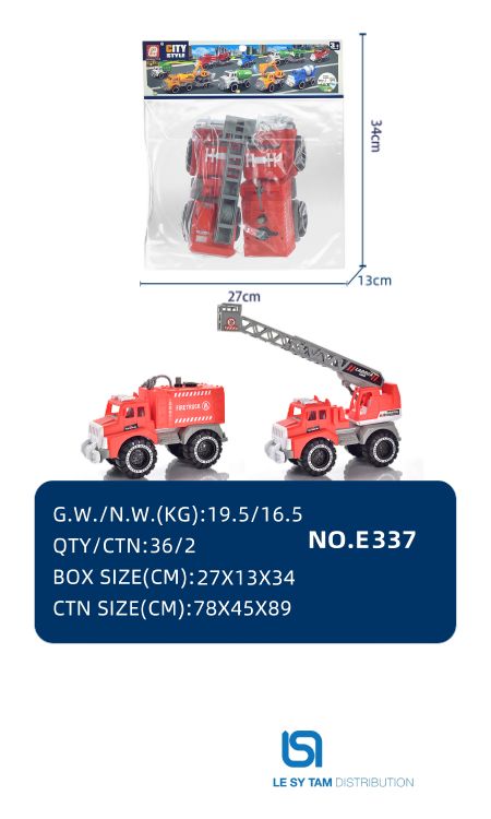  Túi 2 xe cứu hỏa E337 