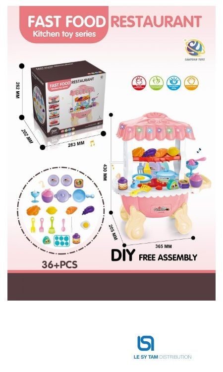  Xe bán thức ăn HT 668-D 