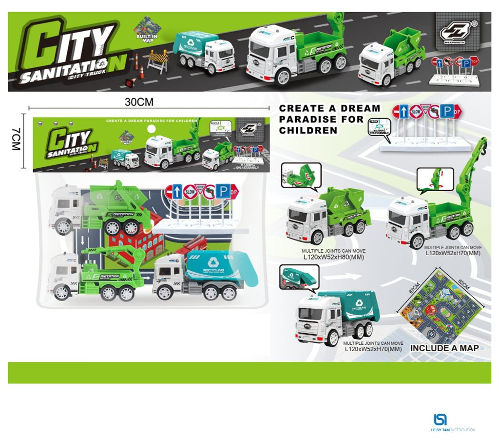  Túi 3 xe công trình JW 567-048 