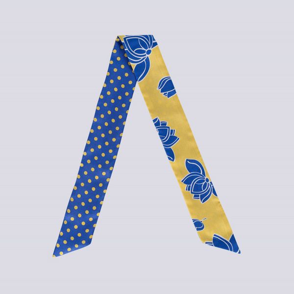  Khăn Twilly họa tiết sen S 