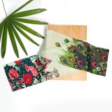  Peacock feather pattern long Scarf 