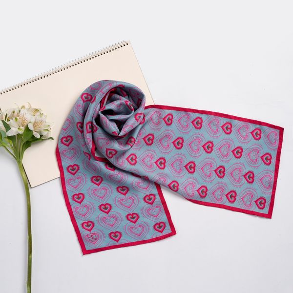  Heart pattern long Scarf 2 