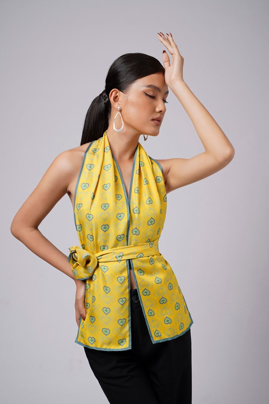  Khăn dài họa tiết trái tim 2 