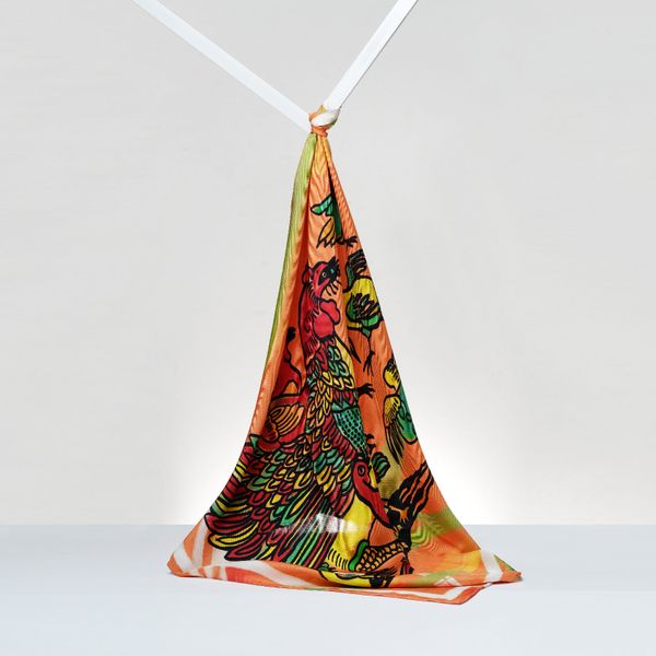  Chicken Flock painting Scarf 90 